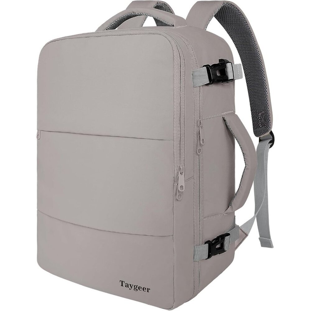 Taygeer Women's Dark-brown Travel Backpack Carry On 15.6inch Laptop Backpack